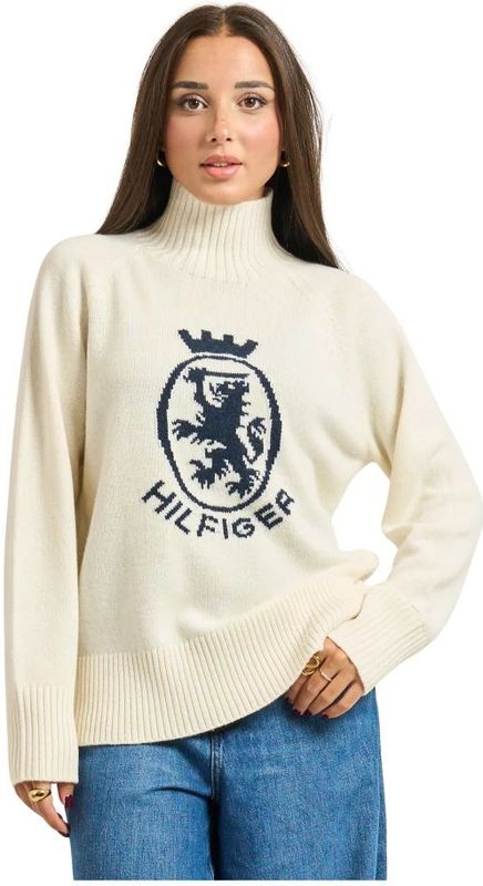 Tommy Hilfiger - Ww0ww46434 - Trui - Met Hoge Hals - Pure Wol