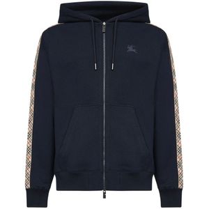 Burberry, Heren, Sweatshirts & Hoodies, Blauw, Maat: L Katoen,