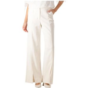 Y.a.s, Dames, Broeken, Beige, Maat: S Zijde,