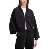 Sweatvest - Effen - Sweatstof - Capuchon - Lange Mouw - Losse Pasvorm