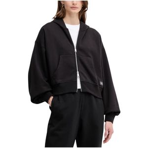 Sweatvest - Effen - Sweatstof - Capuchon - Lange Mouw - Losse Pasvorm