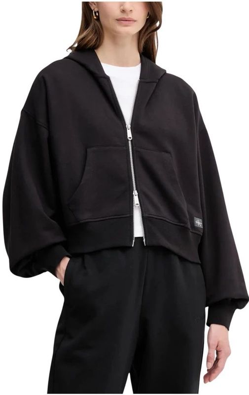 Sweatvest - Effen - Sweatstof - Capuchon - Lange Mouw - Losse Pasvorm