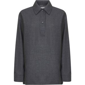 Studio Nicholson, Dames, Tops, Grijs, Maat: 3XS Wol,