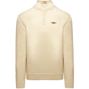 Aeronautica Militare, Heren, Truien, Beige, Maat: M Katoen,
