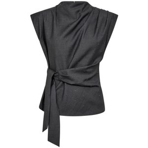 Co'Couture, Dames, Tops, Grijs, Maat: L Viscose,