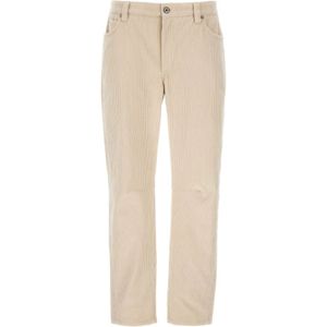 Brunello Cucinelli, Dames, Broeken, Wit, Maat: M