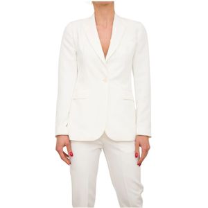 Liu Jo - Lange Jas - Wit - 88% Polyester 12% Elastaan