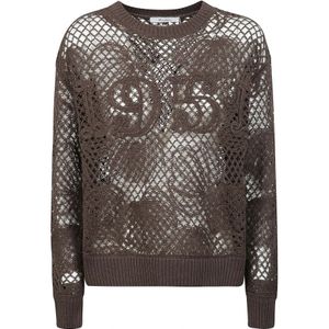 Max Mara, Dames, Truien, Bruin, Maat: S Katoen,