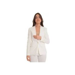 Pinko Ghera Jacket met 1 knoop , White , Dames , Maat: XS