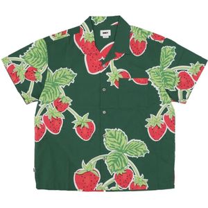 Obey, Heren, Overhemden, Groen, Maat: M Katoen,