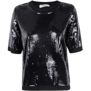 Twinset, Dames, Blouses & Shirts, Zwart, Maat: XS Wol,