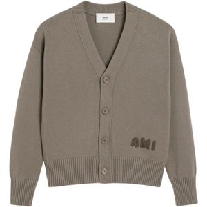 Ami Paris, Heren, Truien, Grijs, Maat: S