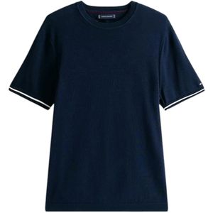 Tommy Hilfiger, Heren, Tops, Blauw, Maat: XS Poliester,