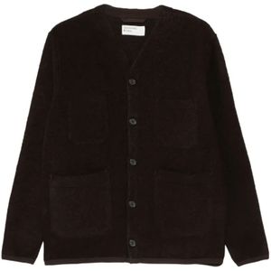 Universal Works, Heren, Truien, Bruin, Maat: S Leer,