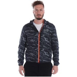 Emporio Armani Ea7, Heren, Sweatshirts & Hoodies, Grijs, Maat: S Poliester,