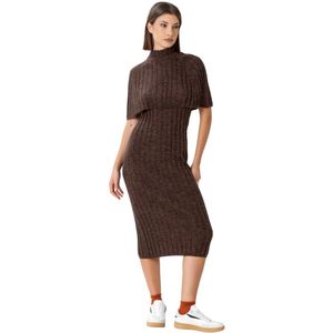 Kocca, Dames, Jurken, Bruin, Maat: L Wol,