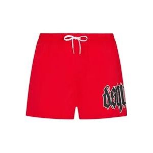 Dsquared2 Rode Sea Clothing Boxer Midi , Red , Heren , Maat: M