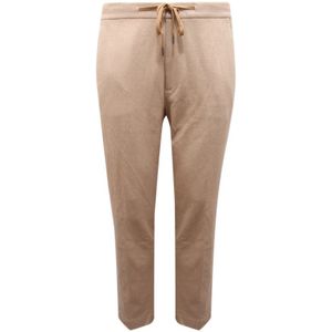 Paolo Pecora, Heren, Broeken, Beige, Maat: M Viscose,