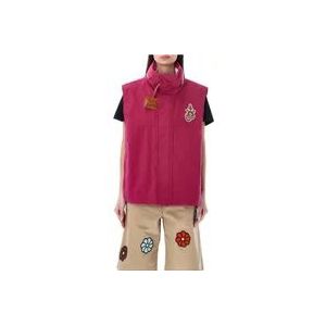 Moncler Lichtroze Dames Buitenkleding Gilet , Pink , Dames , Maat: S