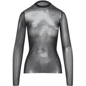 Jean Paul Gaultier, Dames, Tops, Grijs, Maat: M Polyamide,