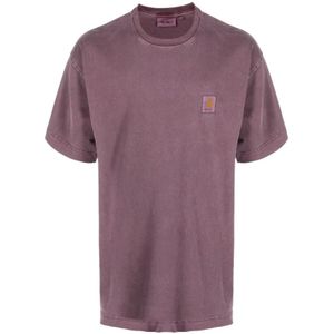 Carhartt Wip, Heren, Tops, Paars, Maat: XL Katoen,