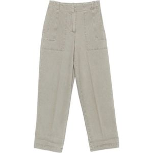 Peserico, Dames, Broeken, Grijs, Maat: XL