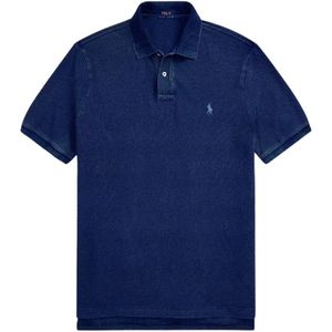 Ralph Lauren, Heren, Tops, Blauw, Maat: M Katoen,
