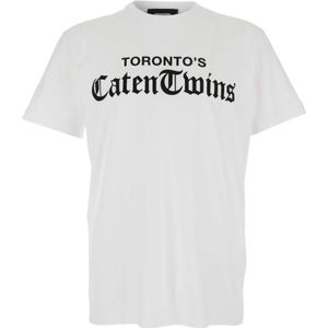 Dsquared2, Heren, Tops, Wit, Maat: L