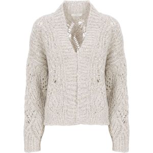 Panicale, Dames, Truien, Beige, Maat: XS Zijde,