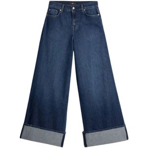 7 For All Mankind, Dames, Jeans, Blauw, Maat: W29 Katoen,