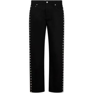 Alexander McQueen, Heren, Broeken, Zwart, Maat: L Katoen,