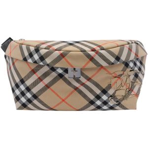 Burberry, Heren, Tassen, Beige, Maat: ONE Size Poliester,