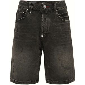 Philipp Plein, Heren, Korte broeken, Grijs, Maat: W29 Denim,