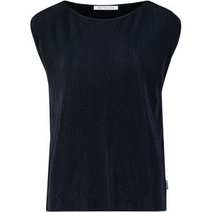 Betty & Co - Blouse Top met Plooiingen - Blauw - Dames