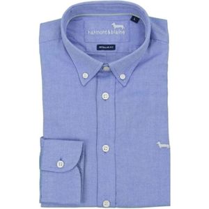 Harmont & Blaine, Heren, Overhemden, Blauw, Maat: 2XL Katoen,