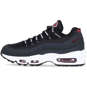 Nike Essential Lage Sneaker Antraciet/Zwart/Rood/Wit , Black , Heren , Maat: 40 EU