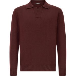 Boggi Milano - Trui - Bourgogne - Knitwear - Polokraag - Lange Mouw