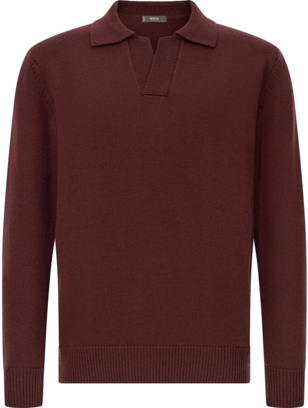 Boggi Milano - Trui - Bourgogne - Knitwear - Polokraag - Lange Mouw