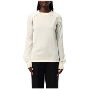 Helmut Lang, Dames, Truien, Wit, Maat: L Wol,