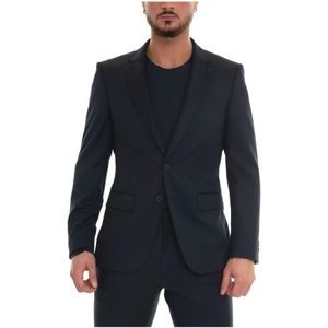 Boss, Heren, Jassen, Blauw, Maat: M Wol,