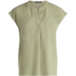 Betty Barclay - Blouse - Olijfgroen - Wijde Blouse - Tuniek Kraag