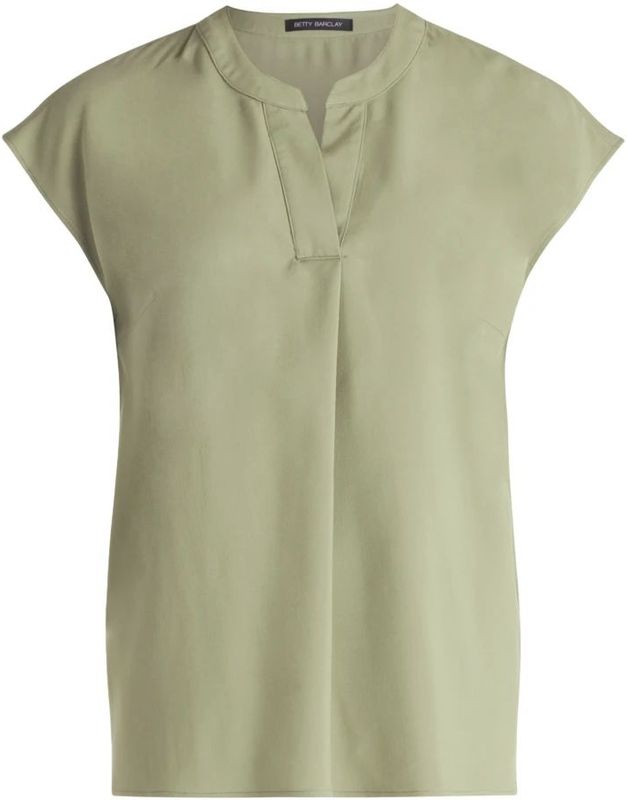 Betty Barclay - Blouse - Olijfgroen - Wijde Blouse - Tuniek Kraag