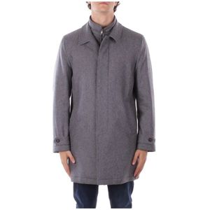 Fay, Heren, Mantels, Grijs, Maat: S Wol,