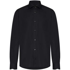 Franzese Collection, Heren, Overhemden, Zwart, Maat: 4XL Katoen,