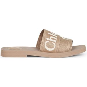 Chloé, Dames, Schoenen, Roze, Maat: 41 EU Linnen,