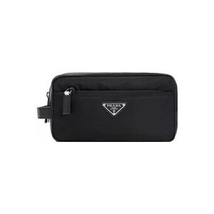 Prada Zwarte Beauty Case Accessoires Noos , Black , Heren , Maat: ONE Size