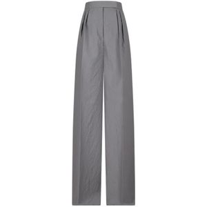 Max Mara, Dames, Broeken, Grijs, Maat: XS