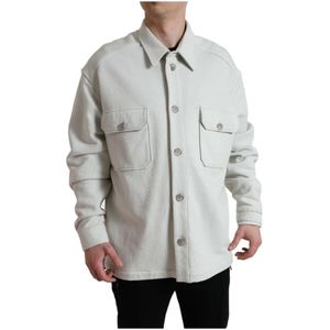 Dolce & Gabbana, Heren, Jassen, Grijs, Maat: M Katoen,