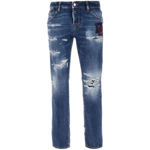 Dsquared2, Dames, Jeans, Blauw, Maat: 2XS Katoen,
