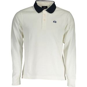 Polo Shirt - Wit - Classic Fit - Lange Mouwen
